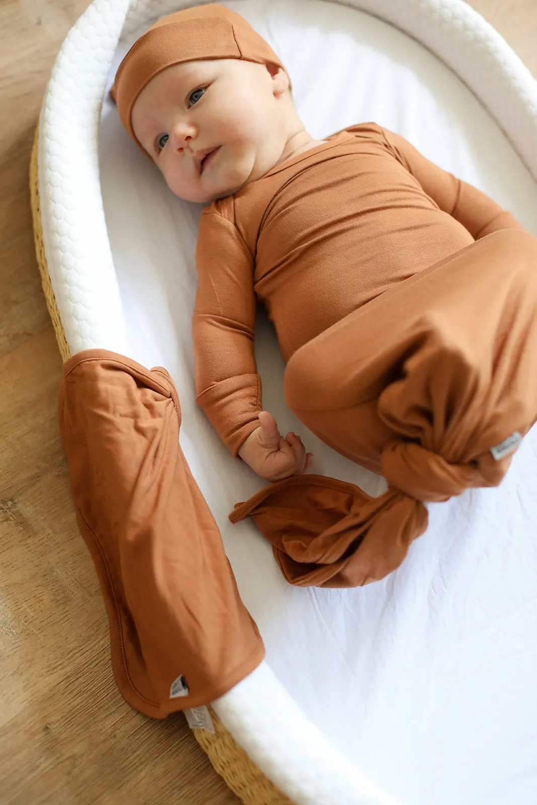 Pecan Solid Bamboo Knotted Gown