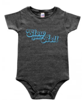 Roman & Leo - Slow Your Roll Baby Onesie in Heather Charcoal
