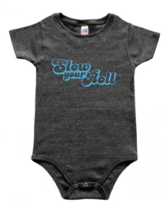 Roman & Leo - Slow Your Roll Baby Onesie in Heather Charcoal