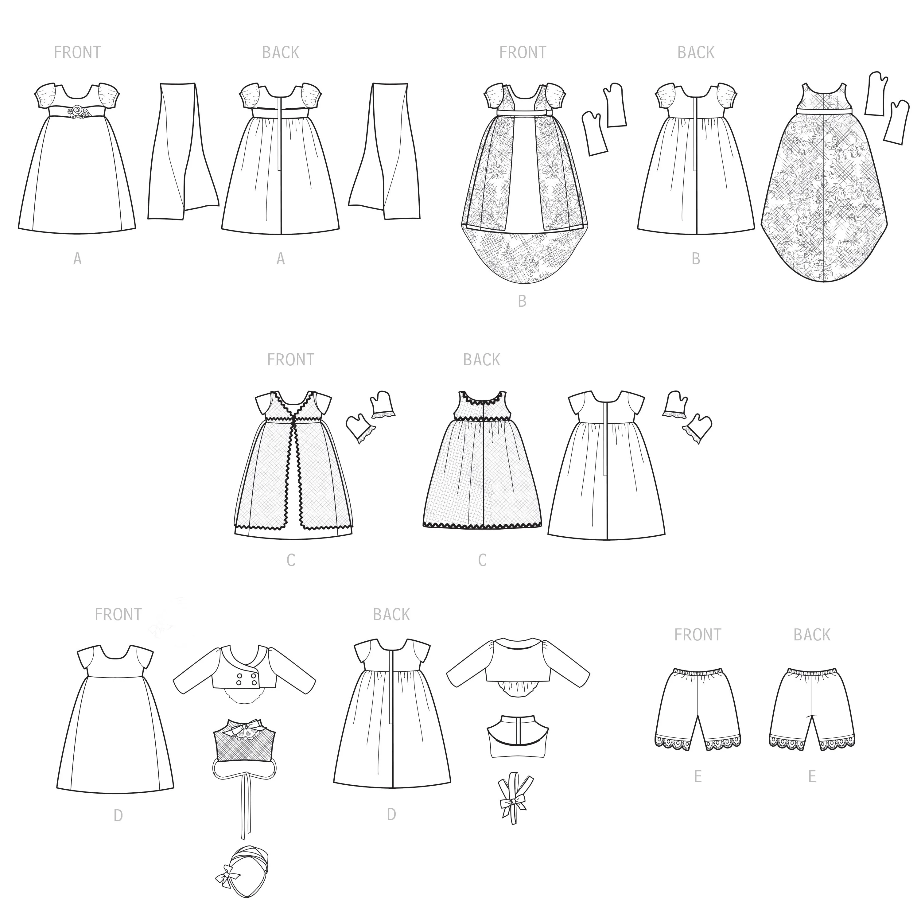 Simplicity Sewing Pattern 9438 18 inch Doll Clothes