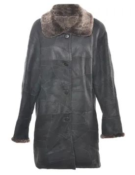 Single Breasted Shearling Lining Coat - L