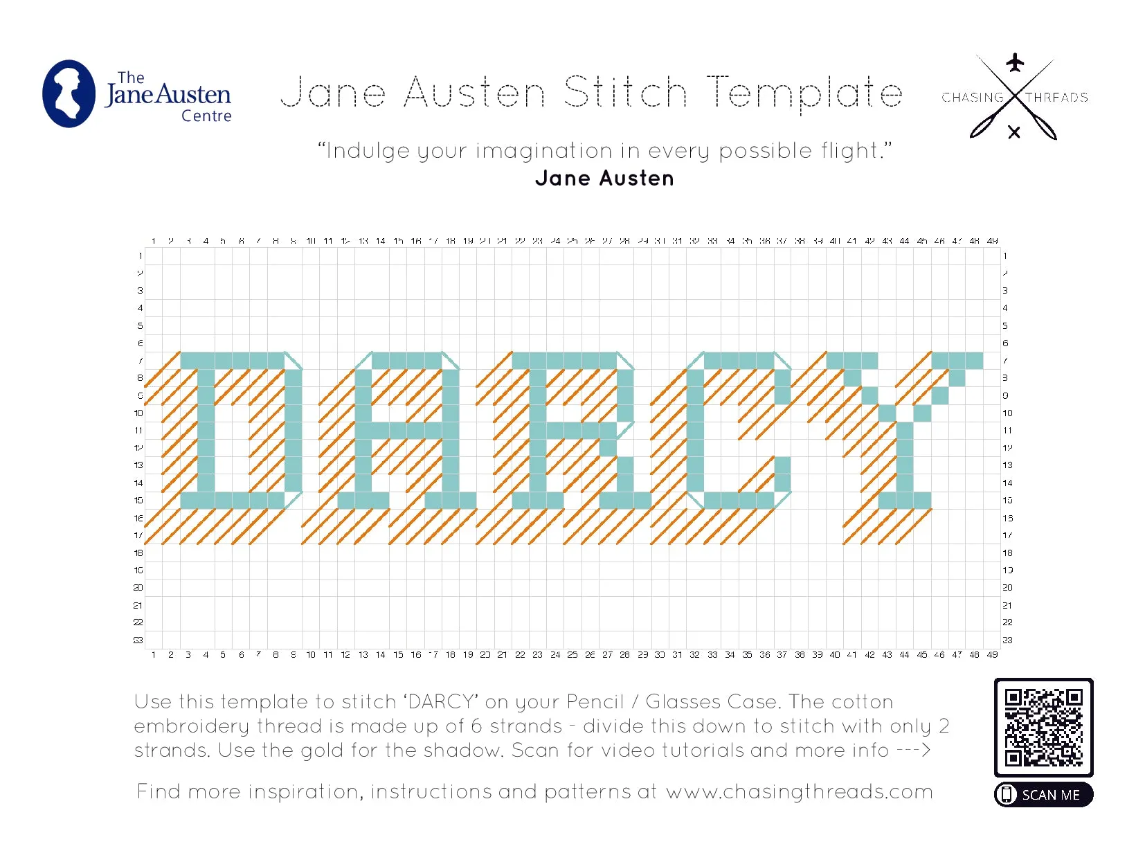 Stitch Kit - Mr Darcy Glasses Case