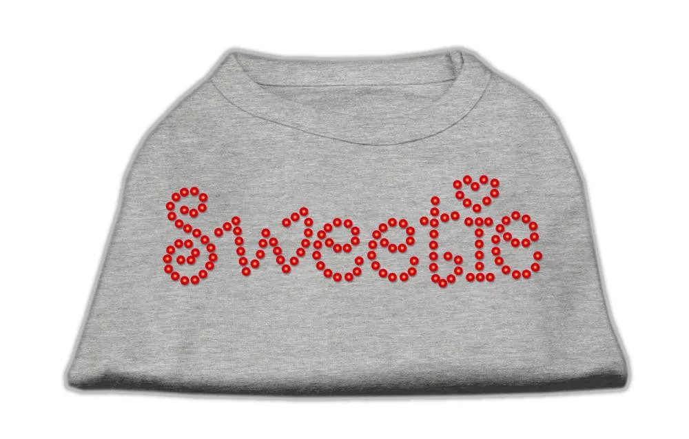 Sweetie Rhinestone Shirts Grey Xxl (18)