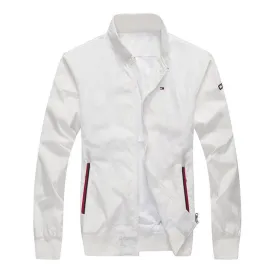 Tom Essential Yatch Zip Thru Flag -White