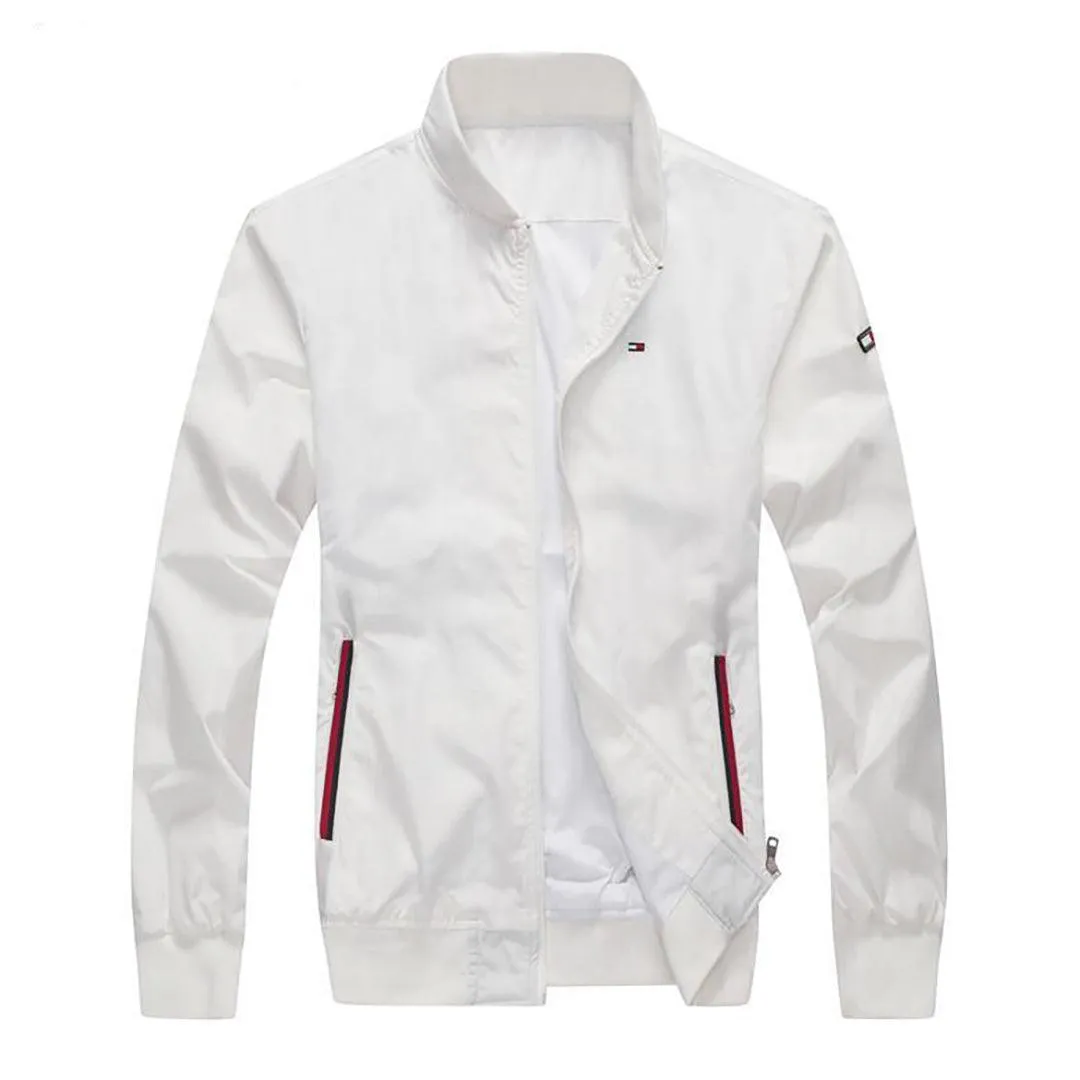 Tom Essential Yatch Zip Thru Flag -White