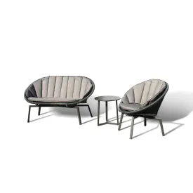 Vasto 3 Pc Outdoor Balcony Setting Castle Grey