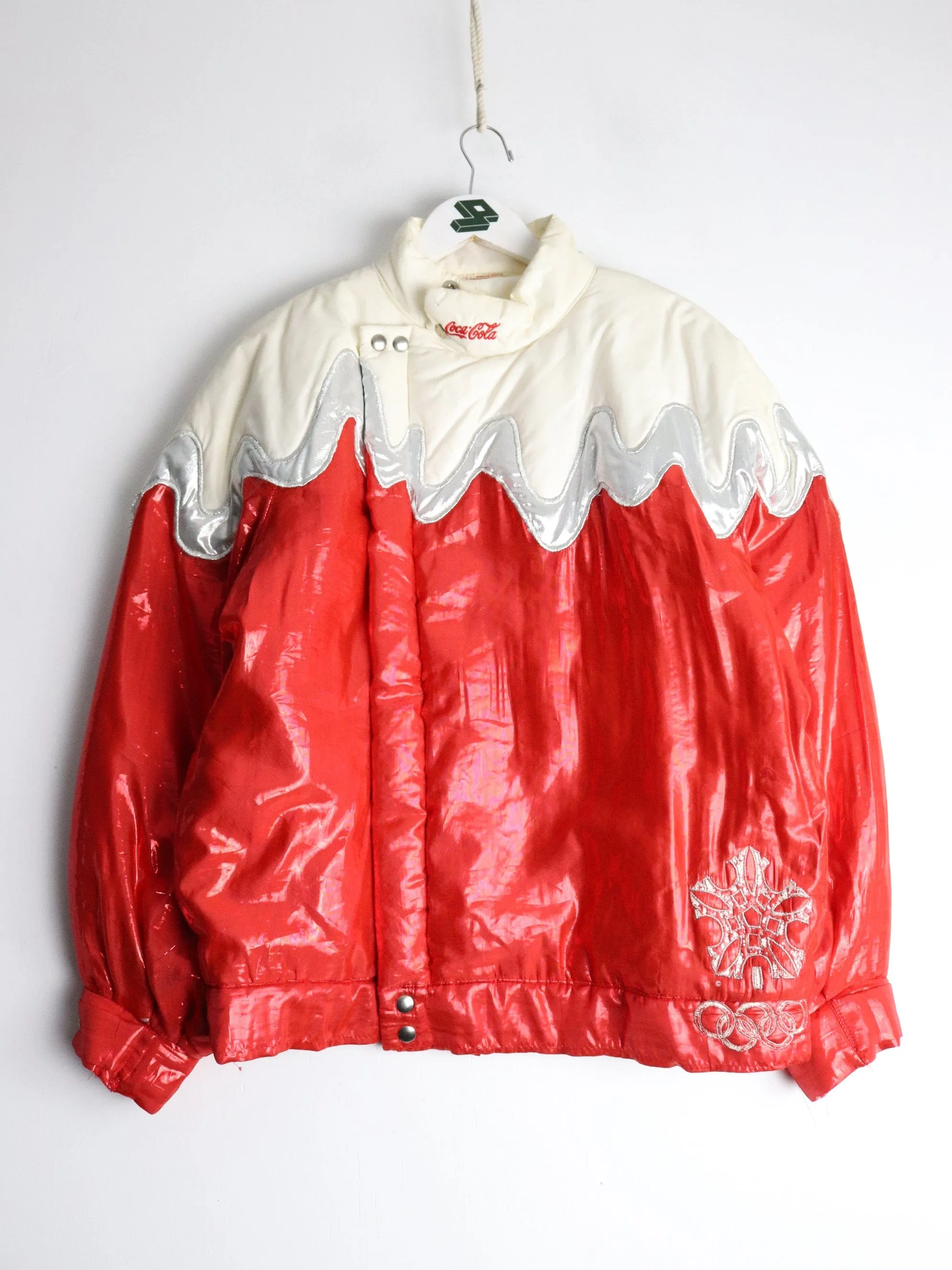 Vintage Spain 1988 Calgary Olympics Jacket Womens Medium Red